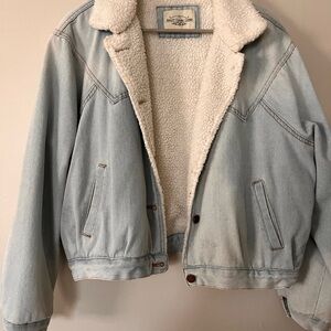 Ashley By 26 International Blue and White Jean Jacket Classic Denim Style